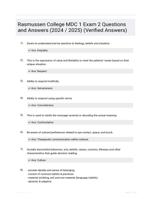 Rasmussen College MDC 1 Exam 2 Questions and Answers (2024 / 2025) (Verified Answers)