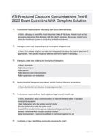 ATI Proctored Capstone  Comprehensive Test B 2023  Exam Questions With  Complete Verified 100% Solutions