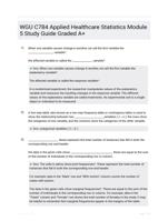 WGU C784 Applied Healthcare Statistics Module 5 EXAM QUESTIONS (57 TERMS) WITH VERIFIED DEFINITIONS UPDATED 2024