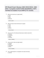 SPI Board Exam Review (GB) 2023/2024. (GB) 600+ Complete QUESTIONS &ASWERS (100% Verified & Graded A+)|COMPLETE GUIDE|