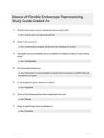 Basics of Flexible Endoscope Reprocessing Study Guide Graded A+