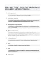 NURS 6001 EXAM 1 QUESTIONS AND ANSWERS (2023/2024) (VERIFIED ANSWERS