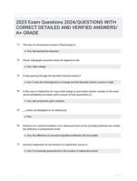 2023 Exam Questions 2024/QUESTIONS WITH CORRECT DETAILED AND VERIFIED ANSWERS/A+ GRADE