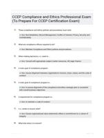 CCEP Compliance and Ethics Professional Exam (To Prepare For CCEP Certification Exam)