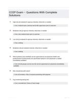 CCEP Exam  Questions With Complete Solutions