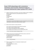 Exam 2023 physiology with corrections  Questions and Answers Attained Grade A+ Assured Satisfaction latest  update WITH NGN