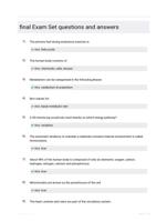 final Exam Set questions and answers