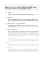 Business and Law Test California CSLB Study Guide Questions and Correct Answers