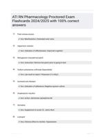 ATI RN Pharmacology Proctored Exam Flashcards Study Guide (Latest 2024 / 2025 )