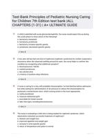 Test Bank Principles of Pediatric Nursing Caring for Children 7th Edition test bank |ALL CHAPTERS (1-31) | A+  ULTIMATE GUIDE 