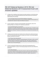 VATI RN Maternal Newborn 2019 Study Guide Graded A+