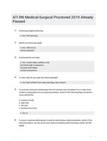 ATI RN Medical-Surgical Proctored 2019 EXAM QUESTIONS (183 TERMS) WITH VERIFIED DEFINITIONS UPDATED 2024