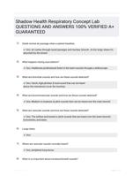 Shadow Health Respiratory Concept Lab QUESTIONS AND ANSWERS 100% VERIFIED A+ GUARANTEED