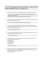 ATI PN Comprehensive Exit Review | QUESTIONS AND ANSWERS WITH COMPLETE