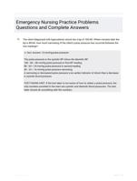 Emergency Nursing Practice Problems Questions and Complete Answers