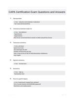 CAPA Certification Exam Questions and Answers