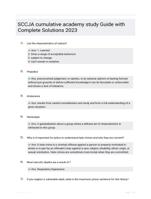 SCCJA cumulative academy study Guide with Complete Solutions 2023