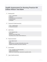 Health Assessment for Nursing Practice 7th Edition by Susan Fickertt Wilson, Jean Foret Giddens Test Bank| Complete Guide Chapter 1-24| Test Bank 100% Veri?ed Answers