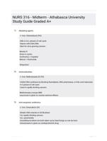 NURS 316 - Midterm - Athabasca University Study Guide Graded A+