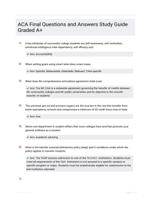 ACA Final Questions and Answers Study Guide Graded A+