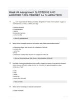 Week #4 Assignment QUESTIONS AND ANSWERS 100% VERIFIED A+ GUARANTEED