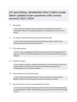 ATI MATERNAL NEWBORN PROCTORED EXAM TEST BANK 2023 BRAND NEW QUESTIONS 