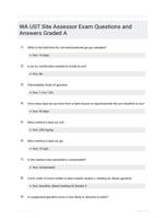 WA UST Site Assessor Exam Questions and Answers Graded A