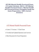 ATI-RN-MENTAL-HEALTH-PROCTORED-exam-13-latest-versions-2024