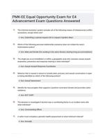 PMK-EE Equal Opportunity Exam for E4 Advancement Exam Questions Answered 