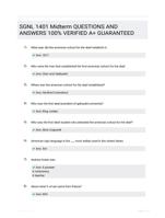 SGNL 1401 Midterm QUESTIONS AND ANSWERS 100% VERIFIED A+ GUARANTEED