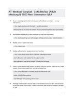 ATI Medical-Surgical - CMS Review {Adult Medsurg1} 2023 Next Generation Q&A