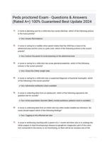 Peds proctored Exam Questions and Answers 2024