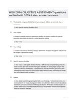 WGU D096 OBJECTIVE ASSESSMENT Exam QUESTIONS AND CORRECT DETAILED ANSWERS GRADED A+ 2024