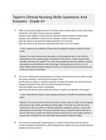 Taylor's Clinical Nursing Skills Questions And Answers - Grade A+