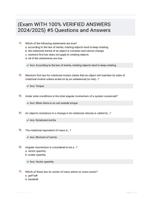 (Exam WITH 100%  VERIFIED ANSWERS  2024/2025) #5 Questions and Answers