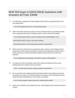  NUR 265  Exam 4 (2023/2024) Questions with Answers ACTUAL EXAM