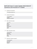  NUR 265  Exam 3  Latest Update 2023/2024  87 Questions  and Answers  A+ Graded