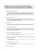 EXAM 4 FLETC TEST REVIEW QUESTIONS & ANSWERS (2023/2024)(VERIFIED ANSWERS)