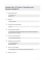 Hondros Nur 212 Exam 2 Questions and Answers Graded A+