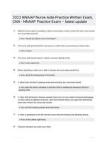 2023 NNAAP Nurse Aide Practice Written Exam, CNA - NNAAP Practice Exam  latest update