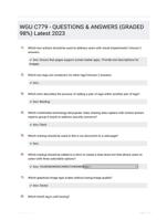 WGU C779 - QUESTIONS & ANSWERS (GRADED 98%) Latest 2023