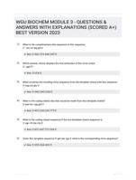 WGU BIOCHEM MODULE 3 - QUESTIONS & ANSWERS WITH EXPLANATIONS (SCORED A+) BEST VERSION 2023