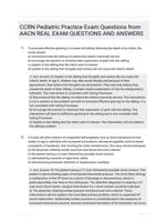 CCRN Pediatric Practice Exam Questions from AACN REAL EXAM QUESTIONS AND ANSWERS