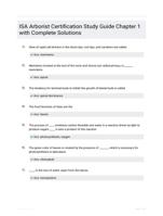 ISA Arborist Certification Study Guide Chapter 1 with Complete Solutions