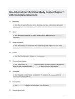 ISA Arborist Certification Study Guide Chapter 1 with Complete Solutions