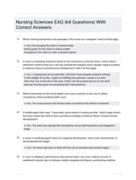 Nursing Sciences EAQ |64 Questions| With Correct Answers.