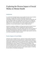 Exploring the Diverse Impact of Social Media on Mental Health