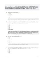 Wonderlic test EXAM QUESTIONS (379 TERMS) WITH VERIFIED DEFINITIONS UPDATED 2024