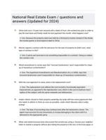 National Real Estate Exam / questions and answers (Updated for 2024)