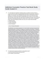 Addiction Counselor Practice Test Book Study Guide Graded A+